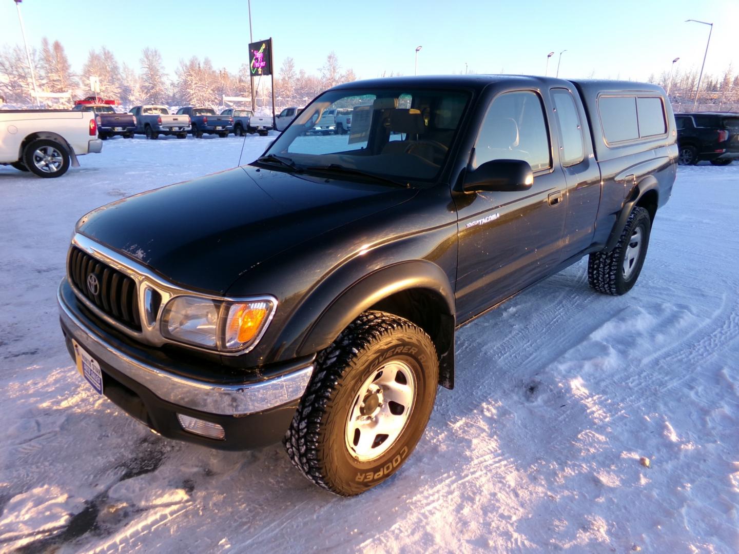 2003 Black /Tan Toyota Tacoma Base (5TEWN72N23Z) with an 3.4L V6 DOHC 24V engine, 5-Speed Manual transmission, located at 2630 Philips Field Rd., Fairbanks, AK, 99709, (907) 458-0593, 64.848068, -147.780609 - Photo#0